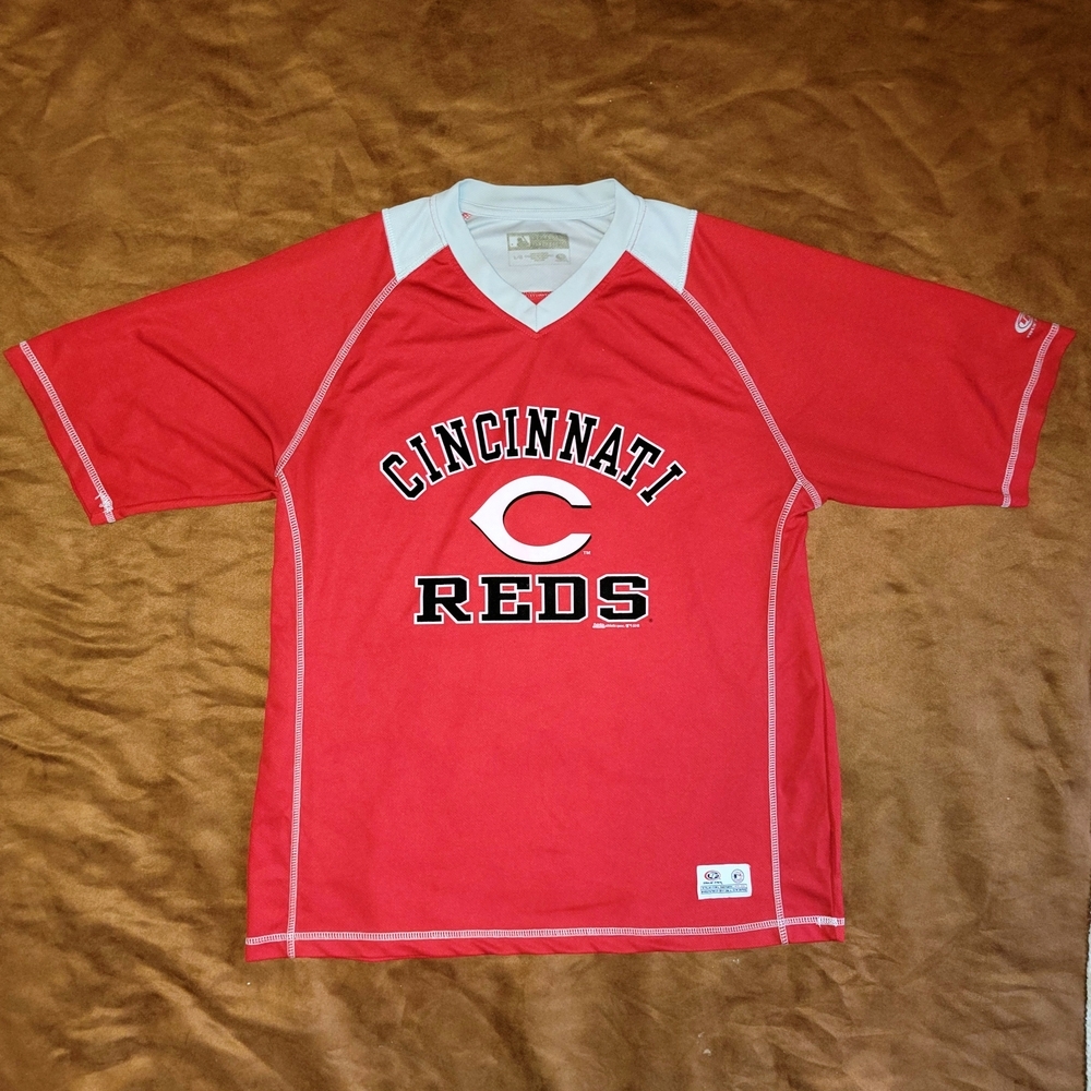 True Fan Cincinnati Reds Baseball Jersey Men’s Large Vintage